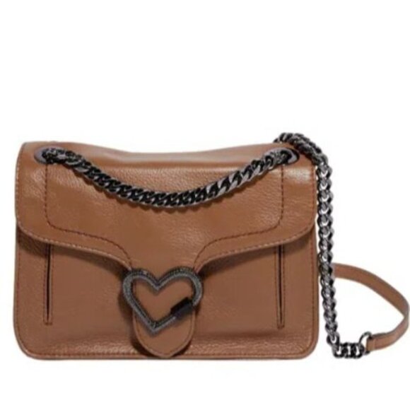 Aimee Kestenberg Lovers Lane Heart Convertible Leather Shoulder Crossbody Bag - Picture 3 of 16